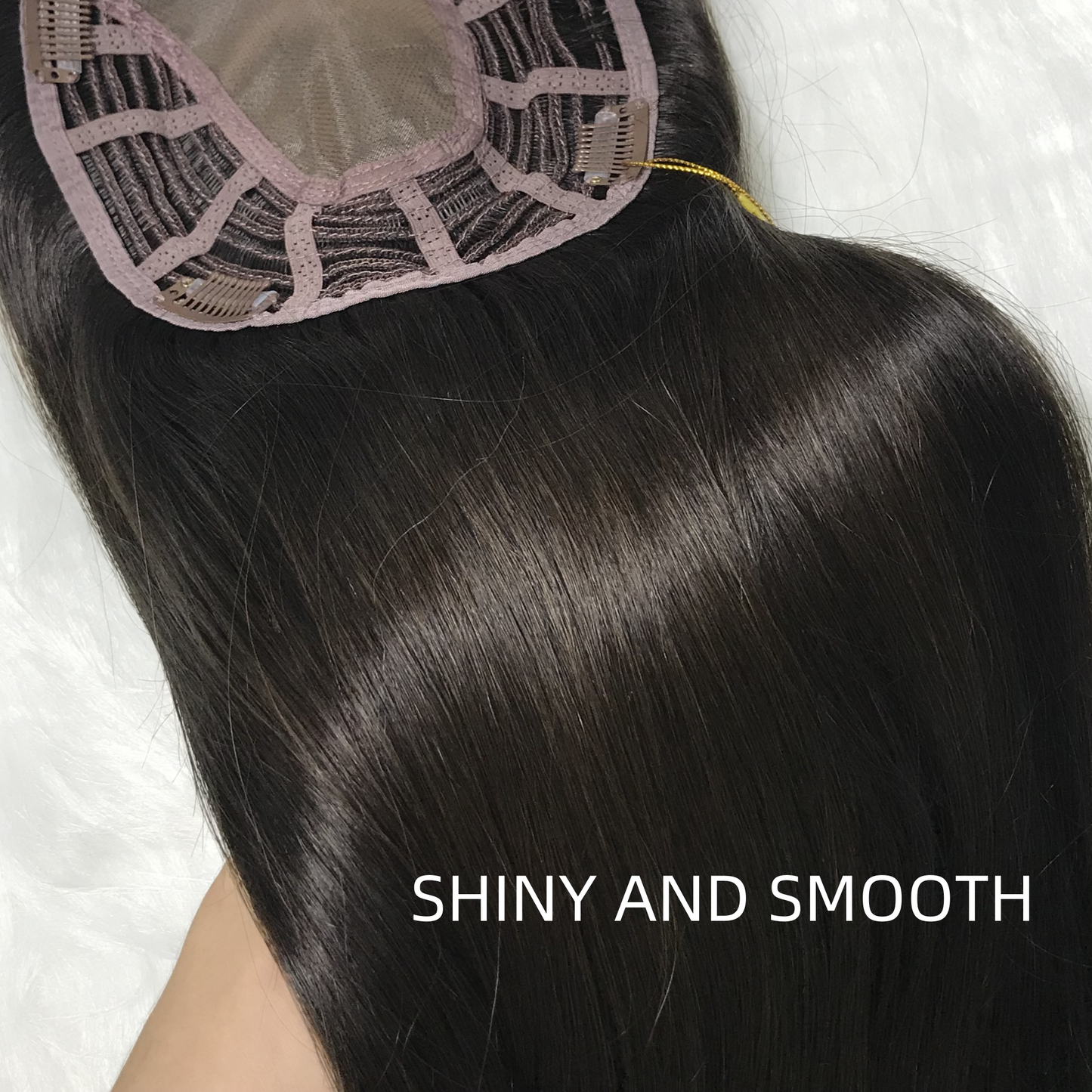 WEFT BACK WOMEN'S REAL HAIR TOP MONO TOPPER