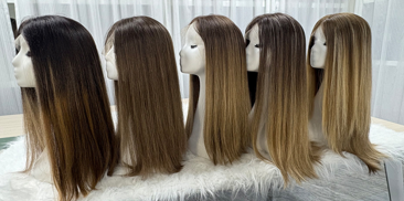 Mono Top Weft Back Soft Lace Front 22‘’ Long Straight Human Hair Wigs For Women