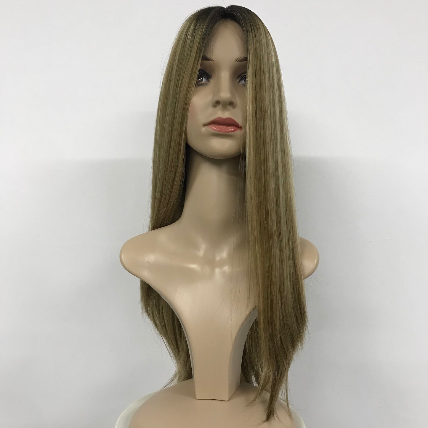 22" Silk Top Jewish Wig Single Drawn #6Y14