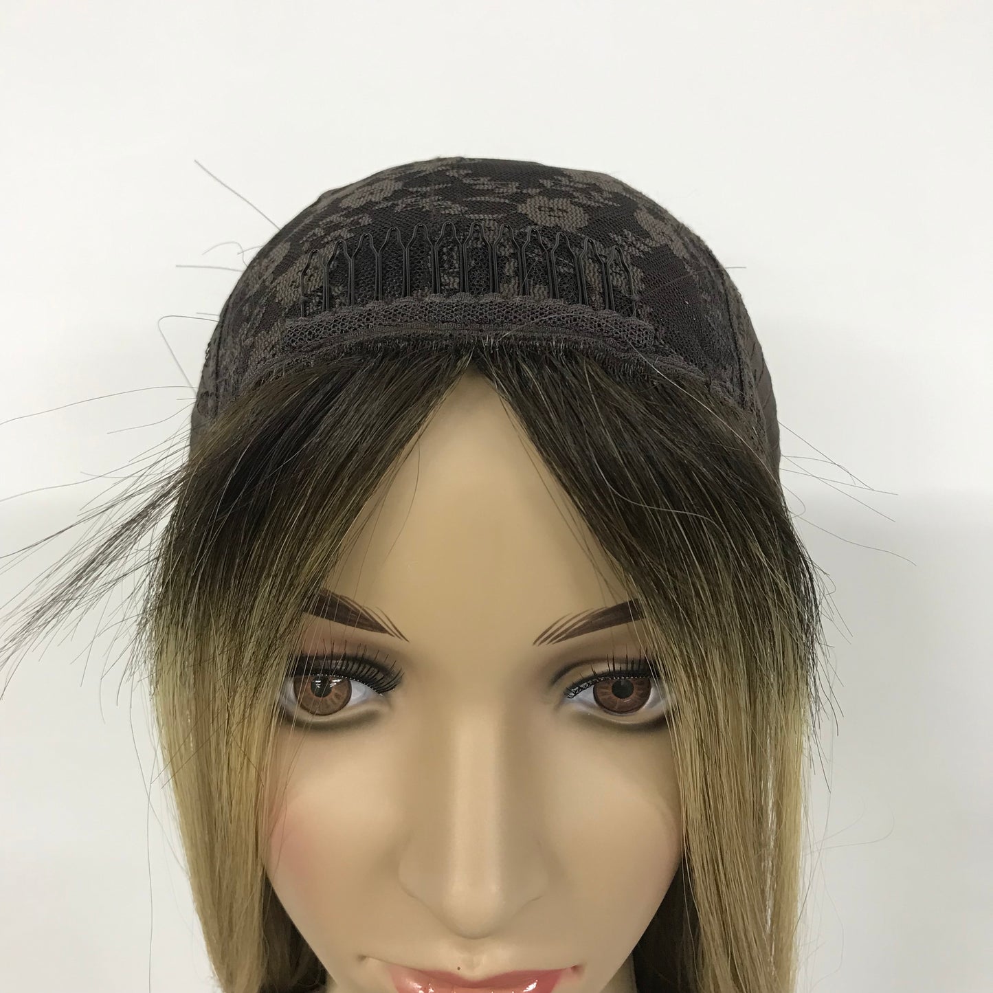 22" Silk Top Jewish Wig Single Drawn #6Y14