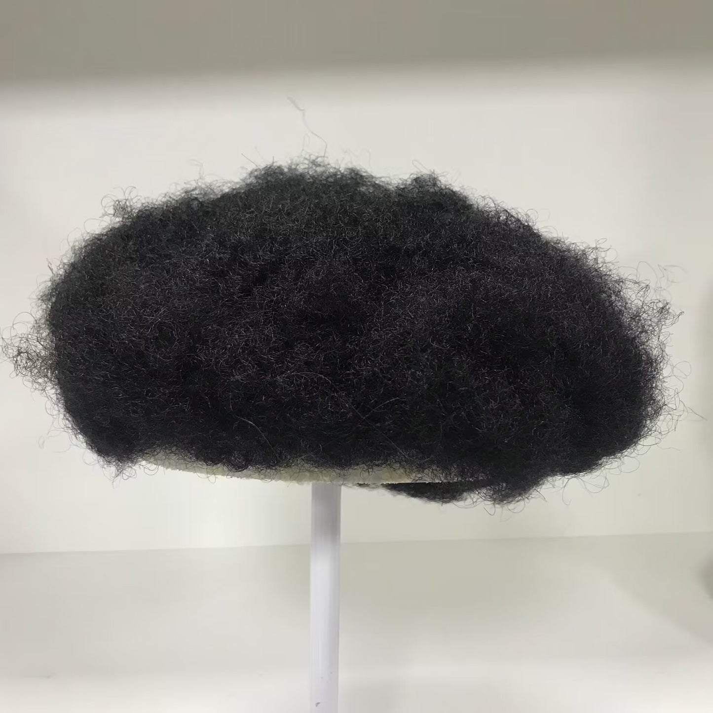 Afro Curly Human Hair Toupee For Black Men All Skin 6mm