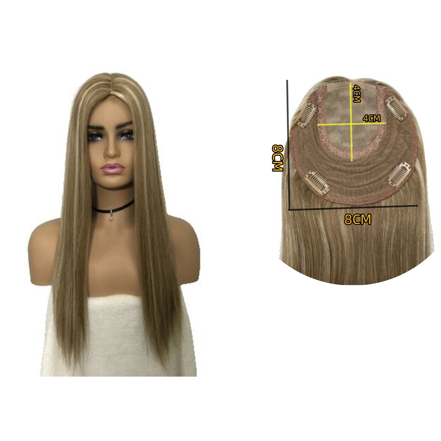 NATURAL WEFT BACK TOP SILK WOMEN'S HAIR BASE TOPPER