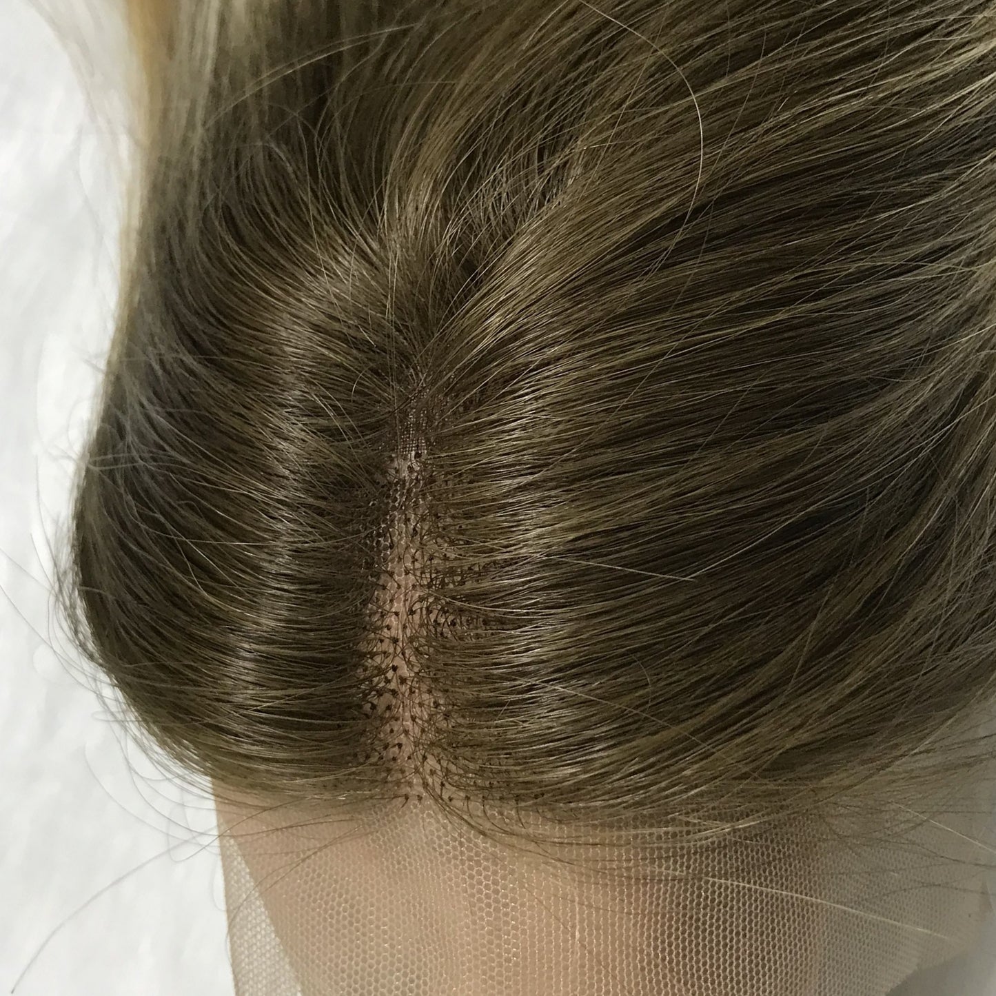 HUMAN HAIR PIECES CLIP IN LACE FRONT MONO TOPPER