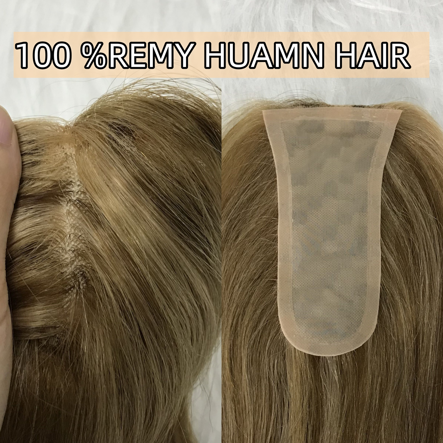 2.1"X5.5" HUMAN HAIR FOR WOMEN SILK TOP BASE TOPPER