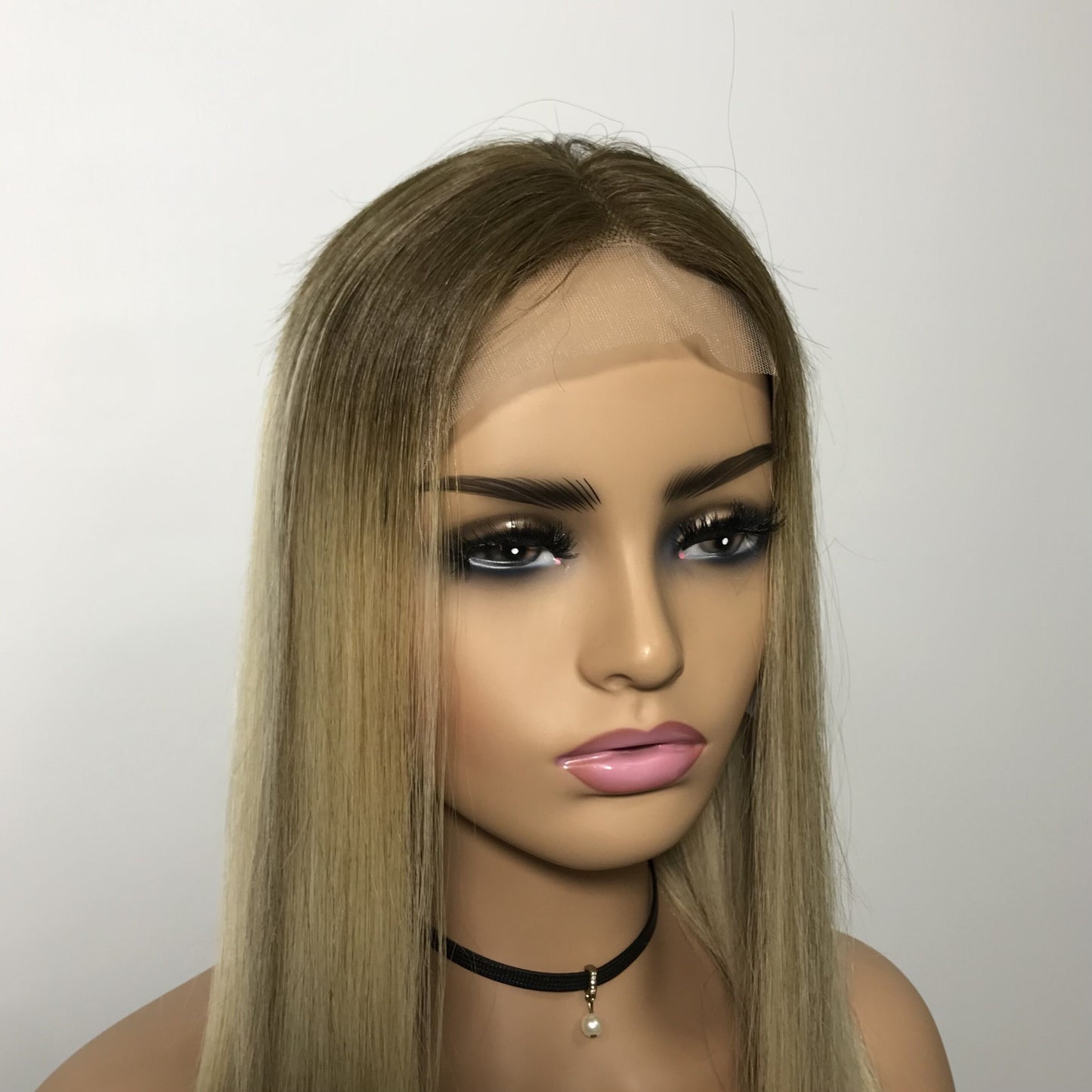 HUMAN HAIR PIECES CLIP IN LACE FRONT MONO TOPPER