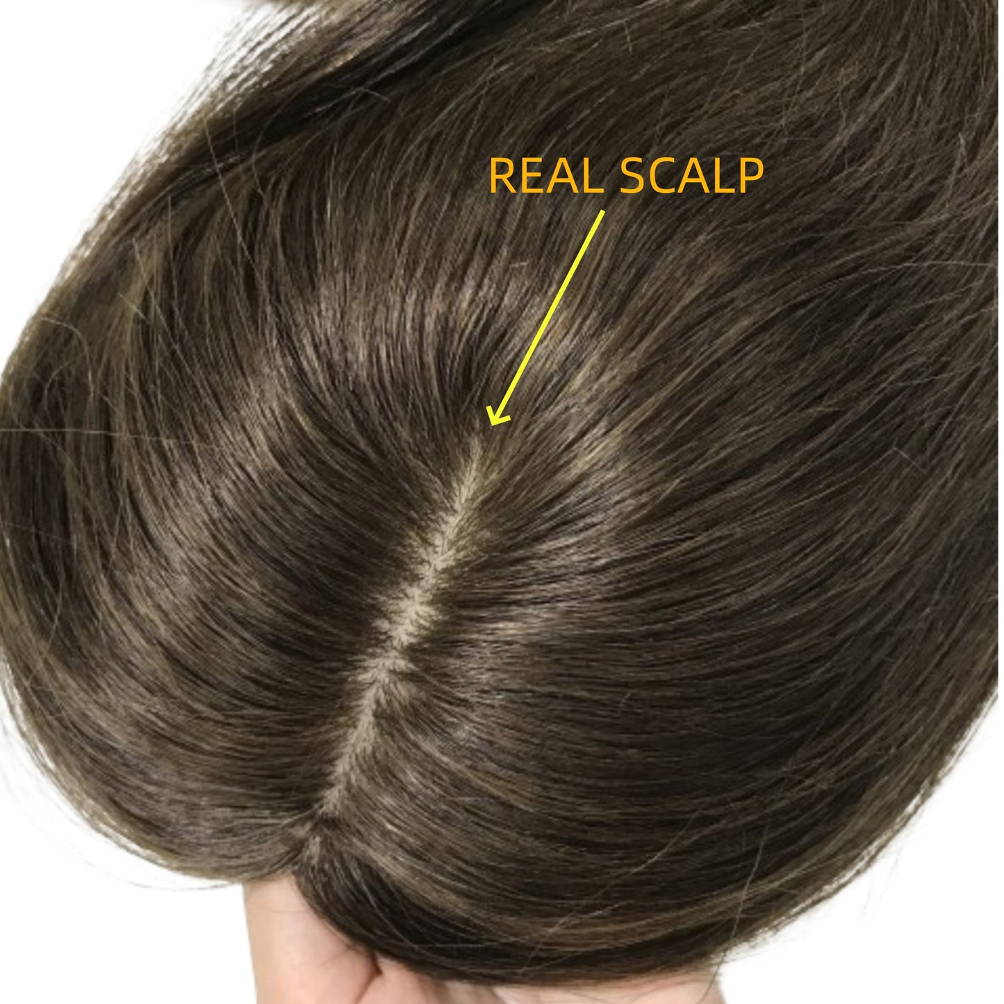 NATURAL SCALP WEFT BACK TOP SILK BASE HUMAN HAIR TOPPER