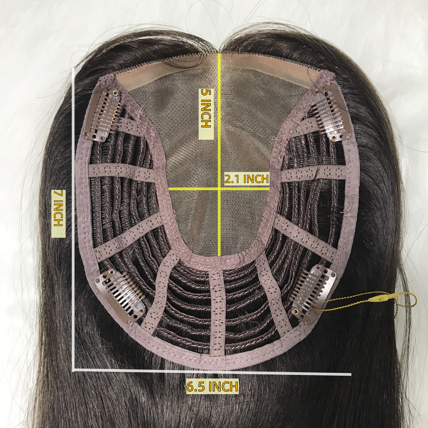 WEFT BACK WOMEN'S REAL HAIR TOP MONO TOPPER