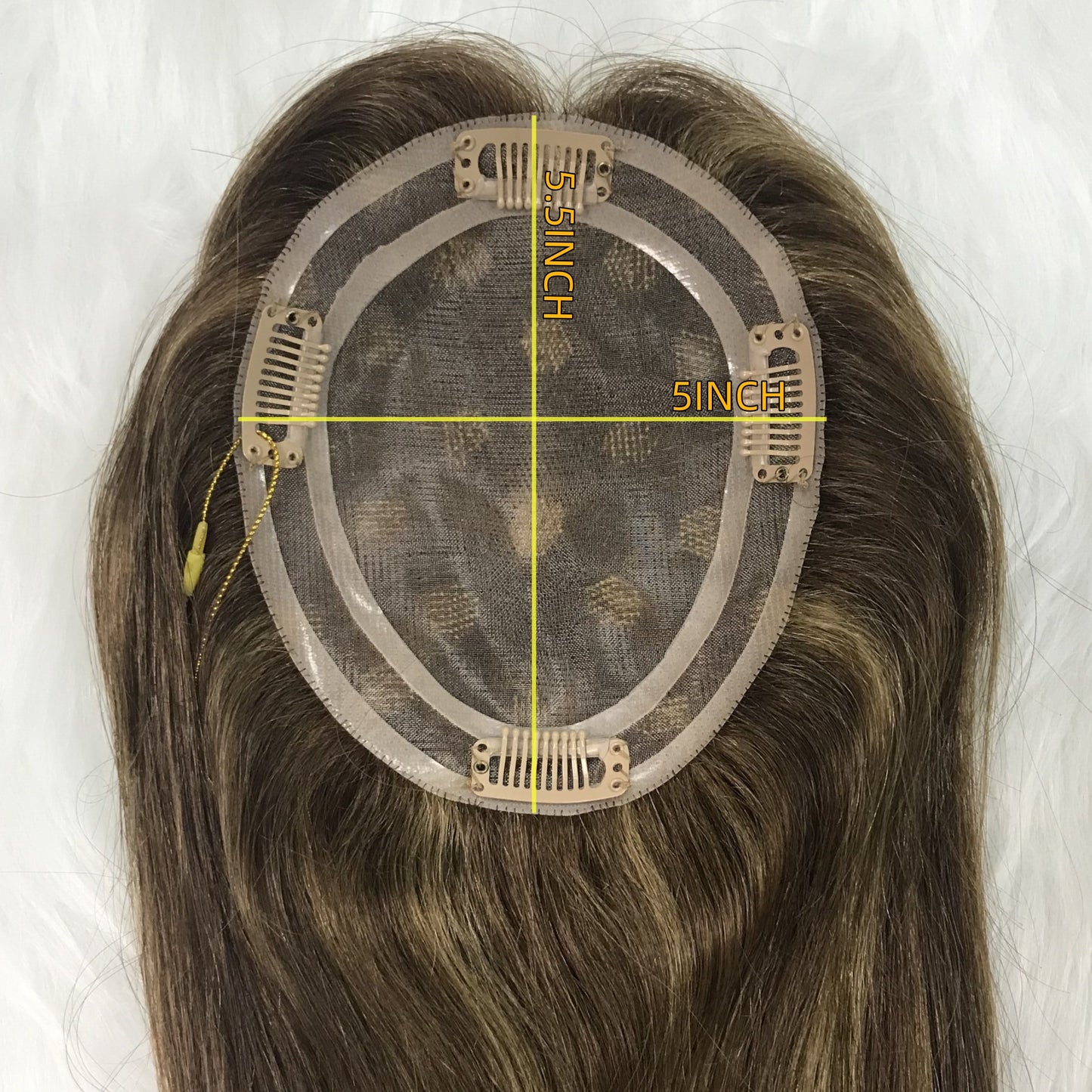 NATURAL WOMEN WITH THINNING HAIR MONO HAIR TOP TOPPER
