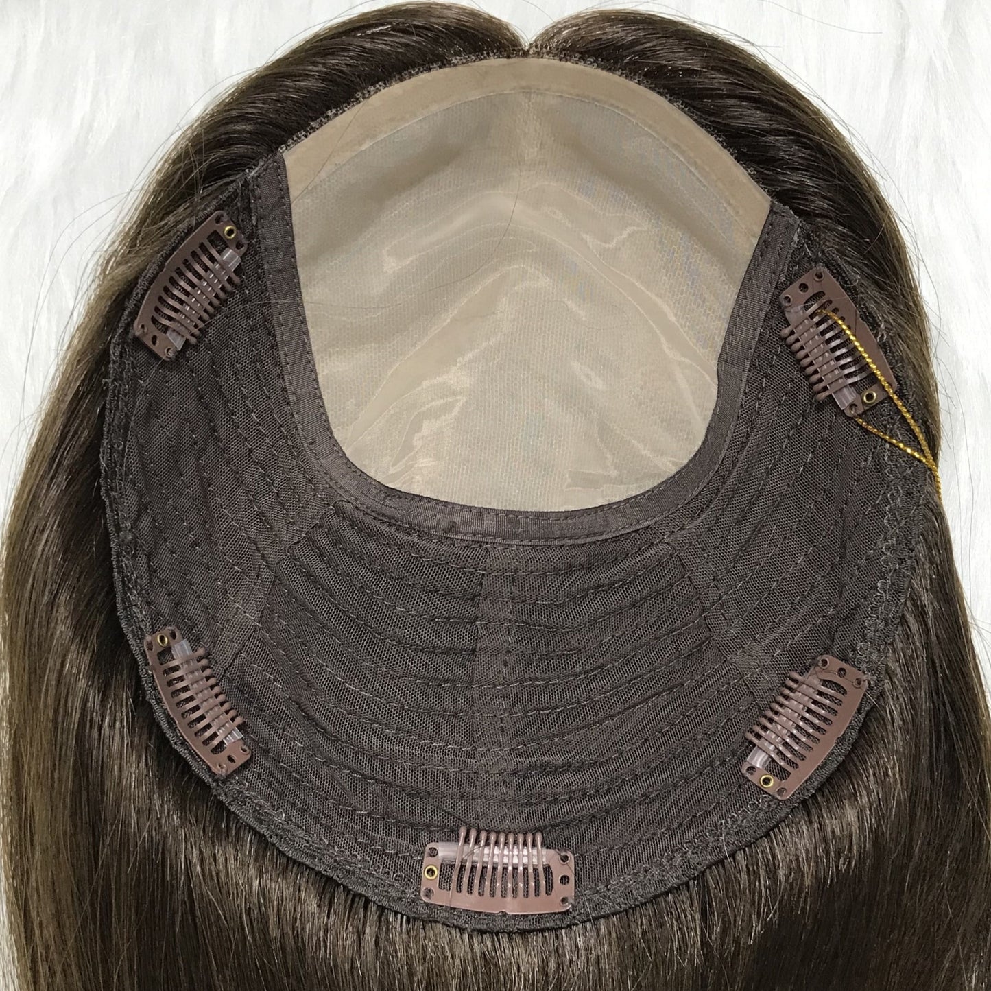 NATURAL SCALP WEFT BACK TOP SILK BASE HUMAN HAIR TOPPER