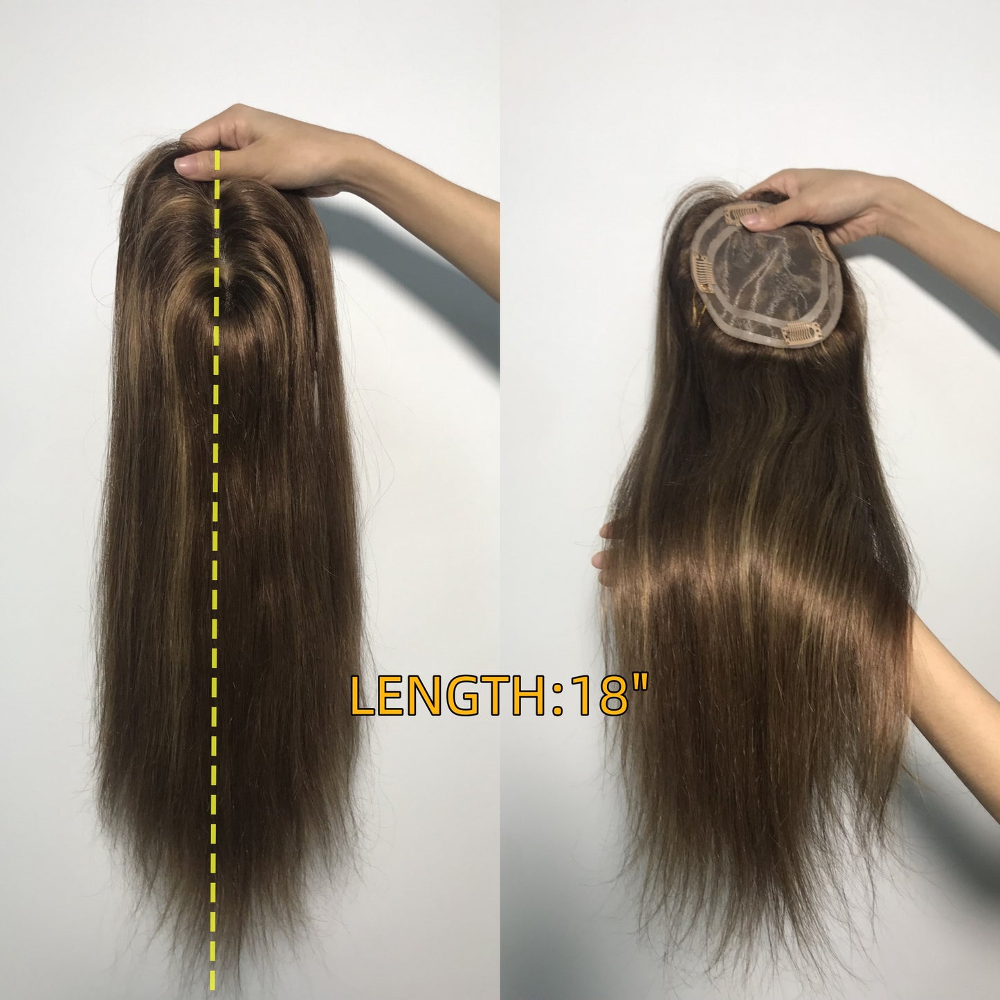 NATURAL WOMEN WITH THINNING HAIR MONO HAIR TOP TOPPER
