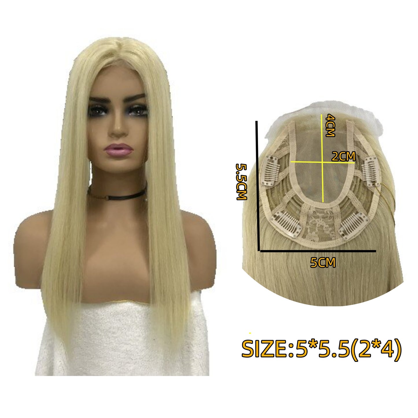 RAW HAIR LACE FRONT SILK BASE TOP+WEFT BACK TOPPER