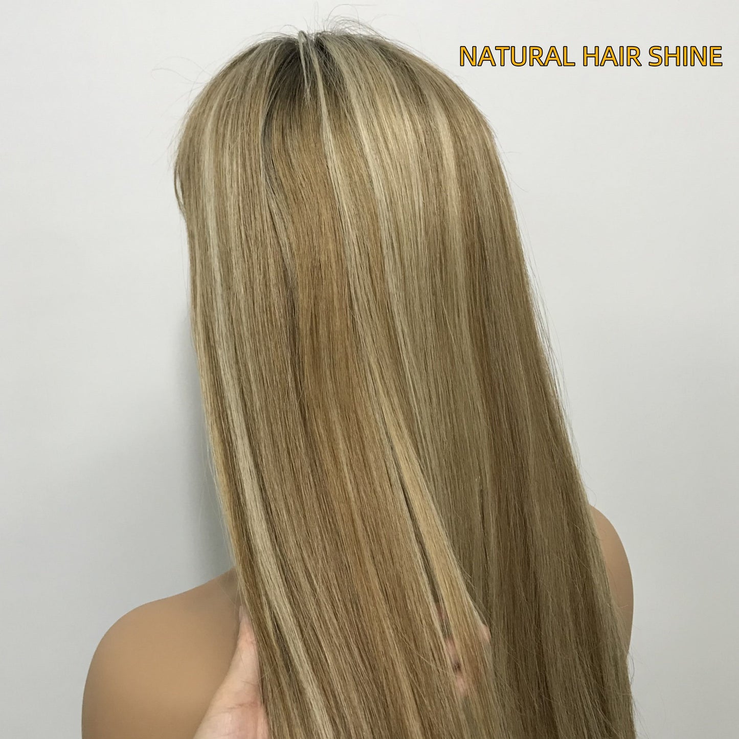 4*7 HUMAN HAIR PIECE CLIP IN V SHAPE MONO BASE TOPPER
