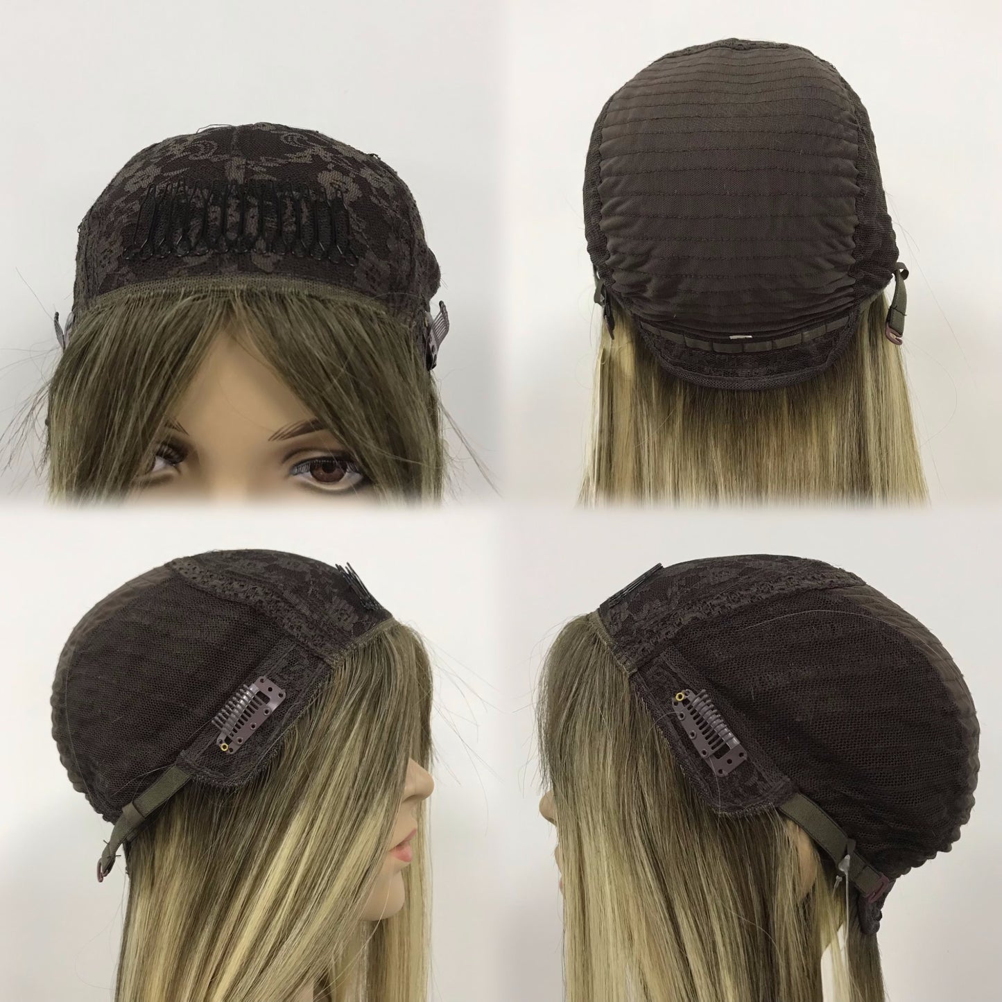 WHITE WOMEN 4"*4" HAIR LOSS KOSHER SILK WIG
