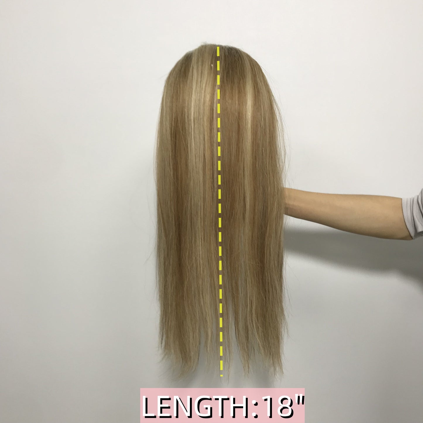 4*7 HUMAN HAIR PIECE CLIP IN V SHAPE MONO BASE TOPPER