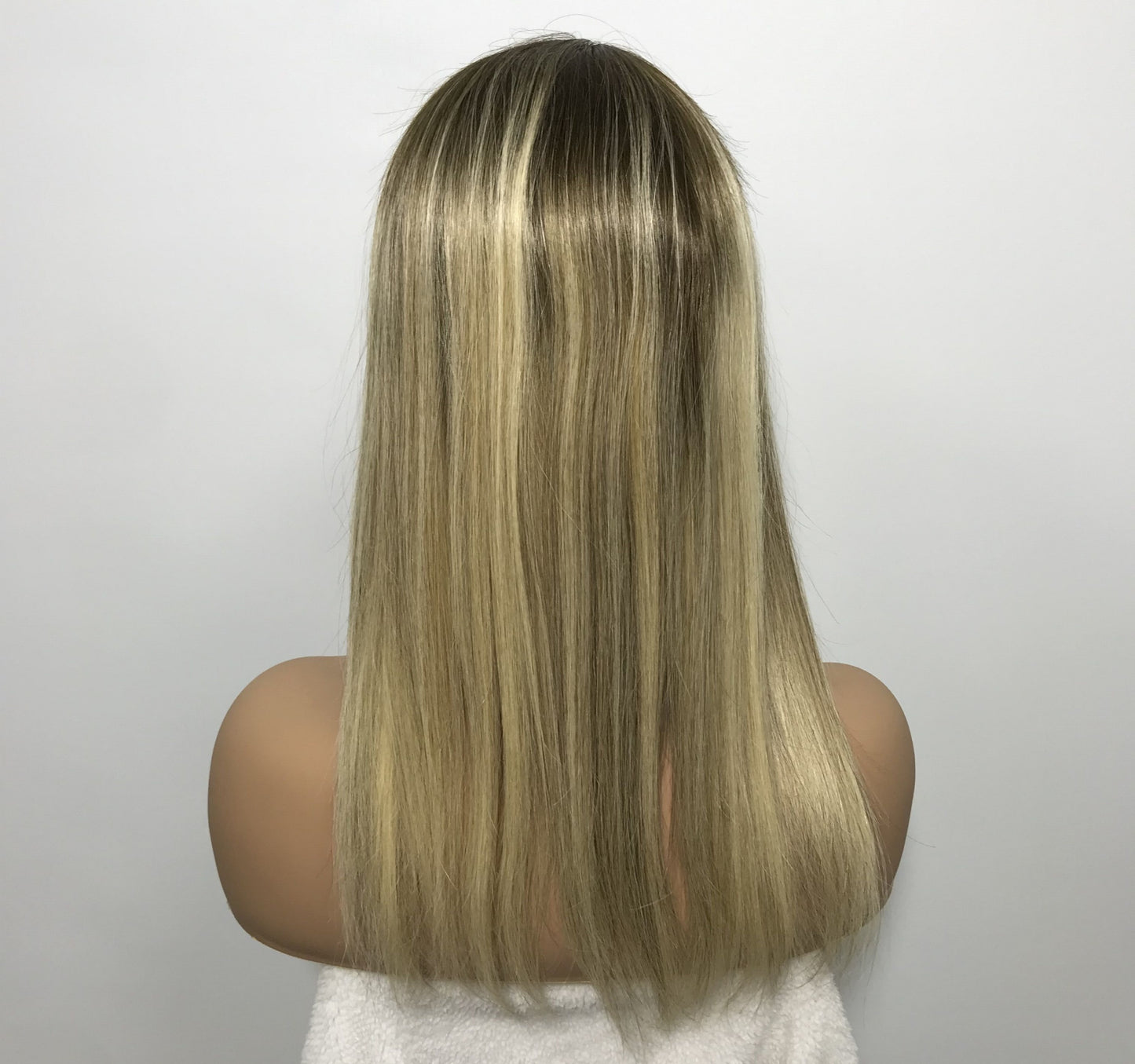 HUMAN HAIR PIECES CLIP IN LACE FRONT MONO TOPPER