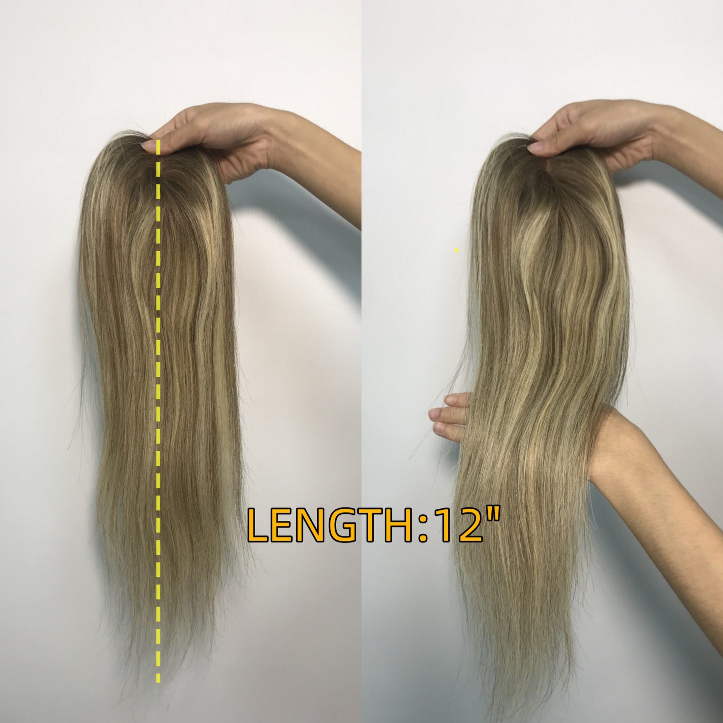 3"*6" HUMAN CLIP IN HAIR MONO BASE TOPPER