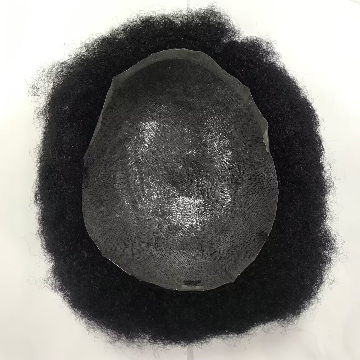 Afro Curly Human Hair Toupee For Black Men All Skin 6mm