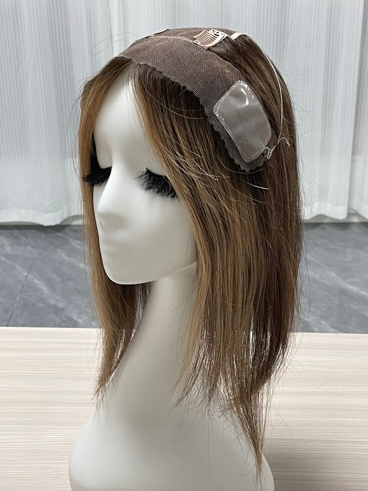 Hot Selling Lace Hair Line Topper 12"#6/27 TENLON-AA 80% Density Human Hair For Women
