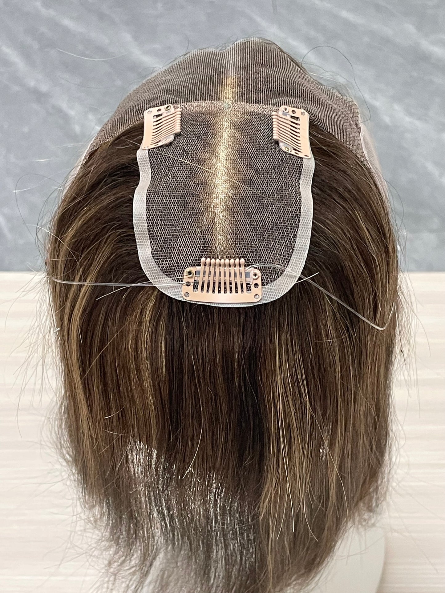 Hot Selling Lace Hair Line Topper 12"#6/27 TENLON-AA 80% Density Human Hair For Women