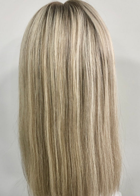FLOWER HD Lace Front Mono Top Wig HD lace front Made With Virgin Remy Raw Hair For Women