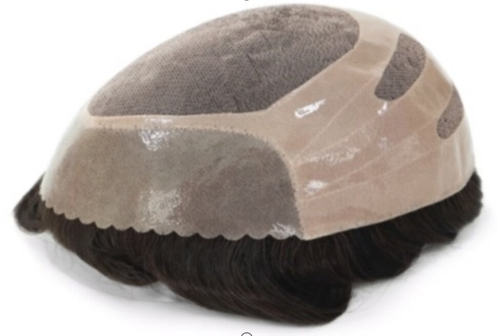 Fine Mono Center with Poly Perimeter Top Bond Men's Hair Systerm