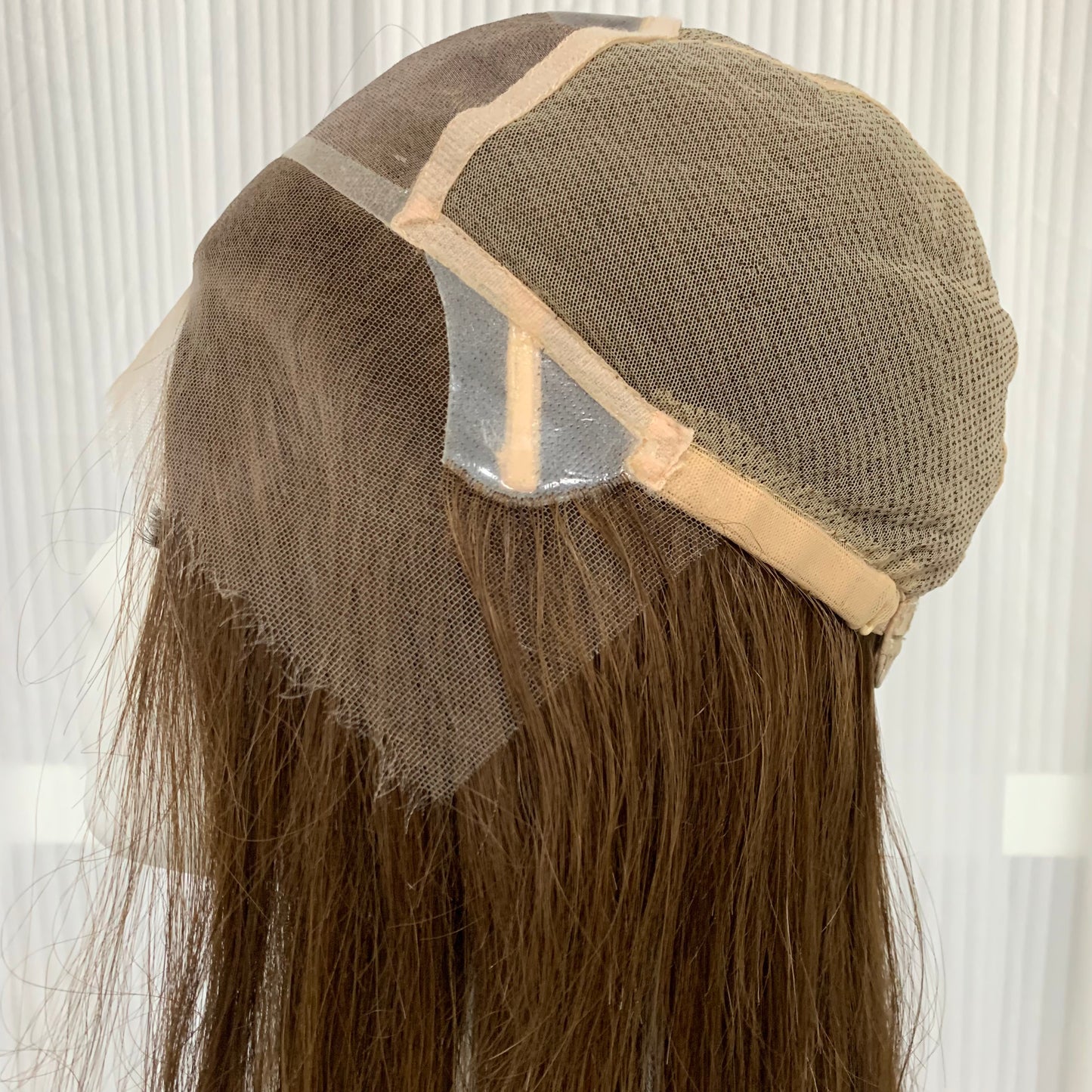 Mono Top Full Handmade Transparent Lace Front Straight Human Hair Wigs For Women