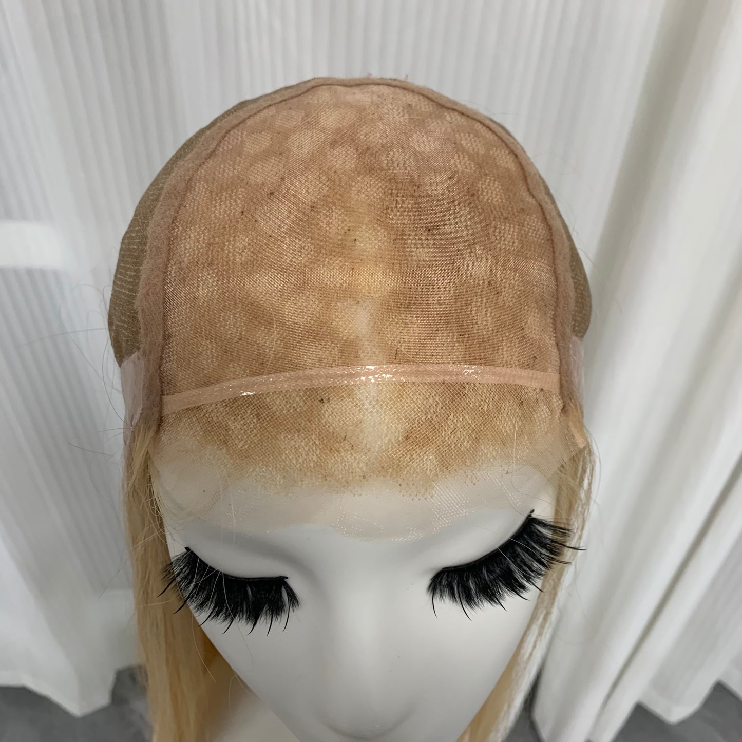 Mono Top Full Handmade Hard Lace Front Straight Human Hair Wigs For Women