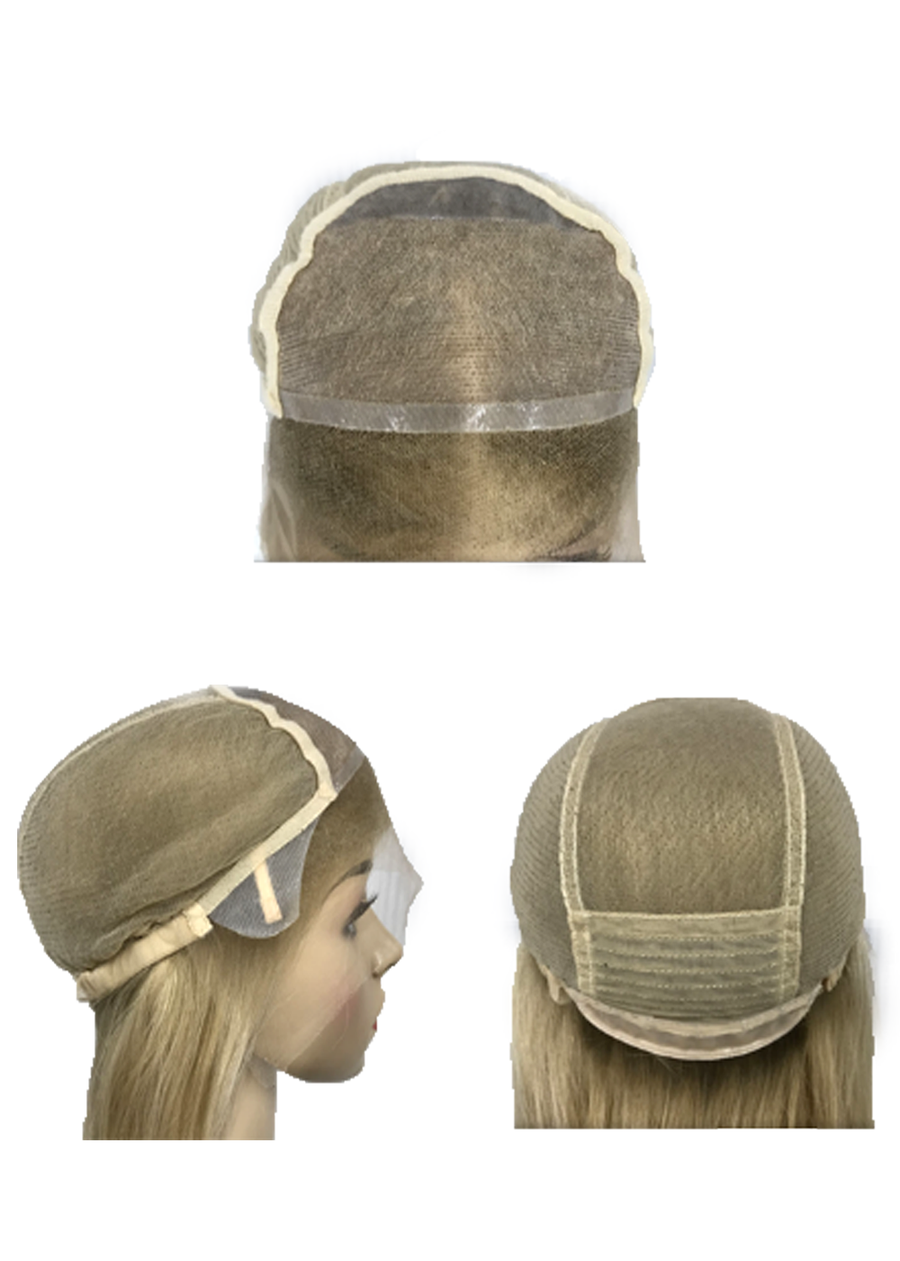 ANATASIA Handmade Monofilament Top Wig With hard P mono Lace Front For Women