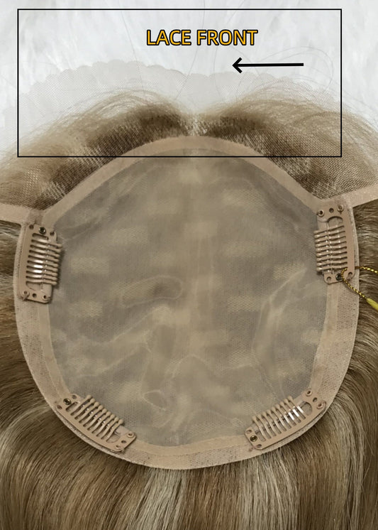 6*6.5 WOMEN 100% HUMAN HAIR LACE FRONT SILK TOP BASE TOPPER