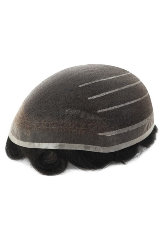Super Fine Welded Mono Human Hair System Replacement For Men