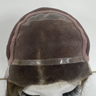 Mono Top Full Handmade Hard Lace Front Straight Human Hair Wigs For Women