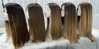 Mono Top Full Handmade Transparent Lace Front Straight Human Hair Wigs For Women