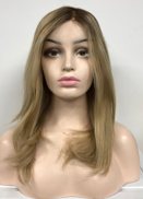 Mono Top Full Handmade Hard Lace Front 20‘’ Straight Human Hair Wigs For Women