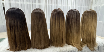 Mono Top Weft Back Soft Lace Front 22‘’ Long Straight Human Hair Wigs For Women