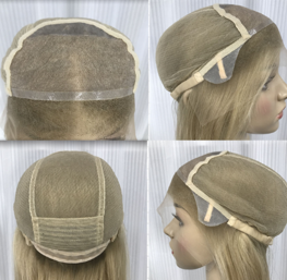 Transparent Soft Lace Front Monofilament Top Full Handmade Wigs with Silicon