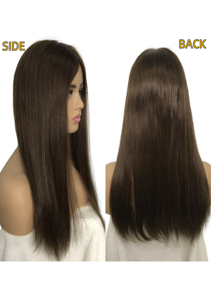 5.5''*6'' REAL HUMAN PIECES FOR  THINNING HAIR TOP MONO TOPPER