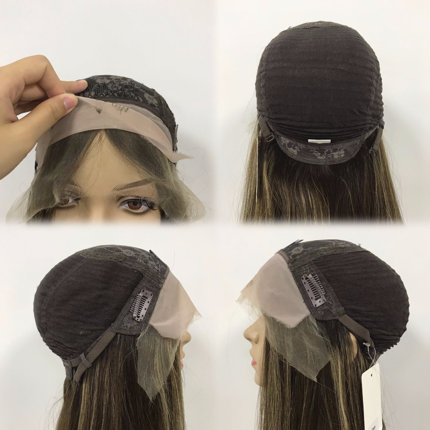 SILK CLOTH WITH LACE FRONT SILK TOP WIG