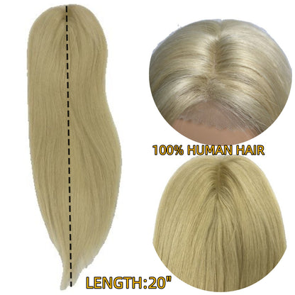 RAW HAIR LACE FRONT SILK  BASE TOP+WEFT BACK TOPPER