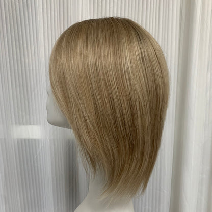 Mono Top Full Handmade Soft Lace Front 12‘’ Short  Human Hair Wigs For Women