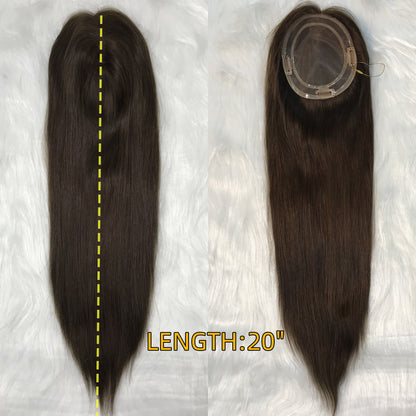 5.5''*6'' REAL HUMAN PIECES FOR  THINNING HAIR TOP MONO TOPPER