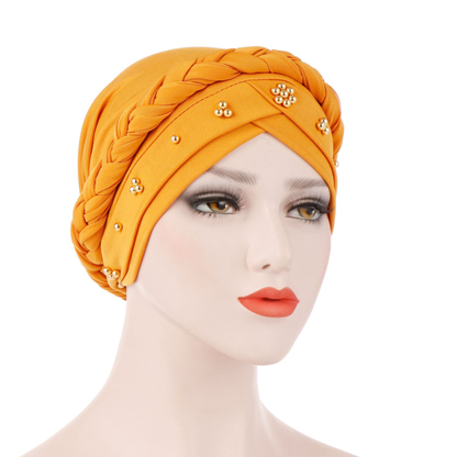 Wholesale Women Muslim Forehead Cross With Lace Elastic Stretch Turban Bonnet Hijab Inner Headscarf Bandana Undercap