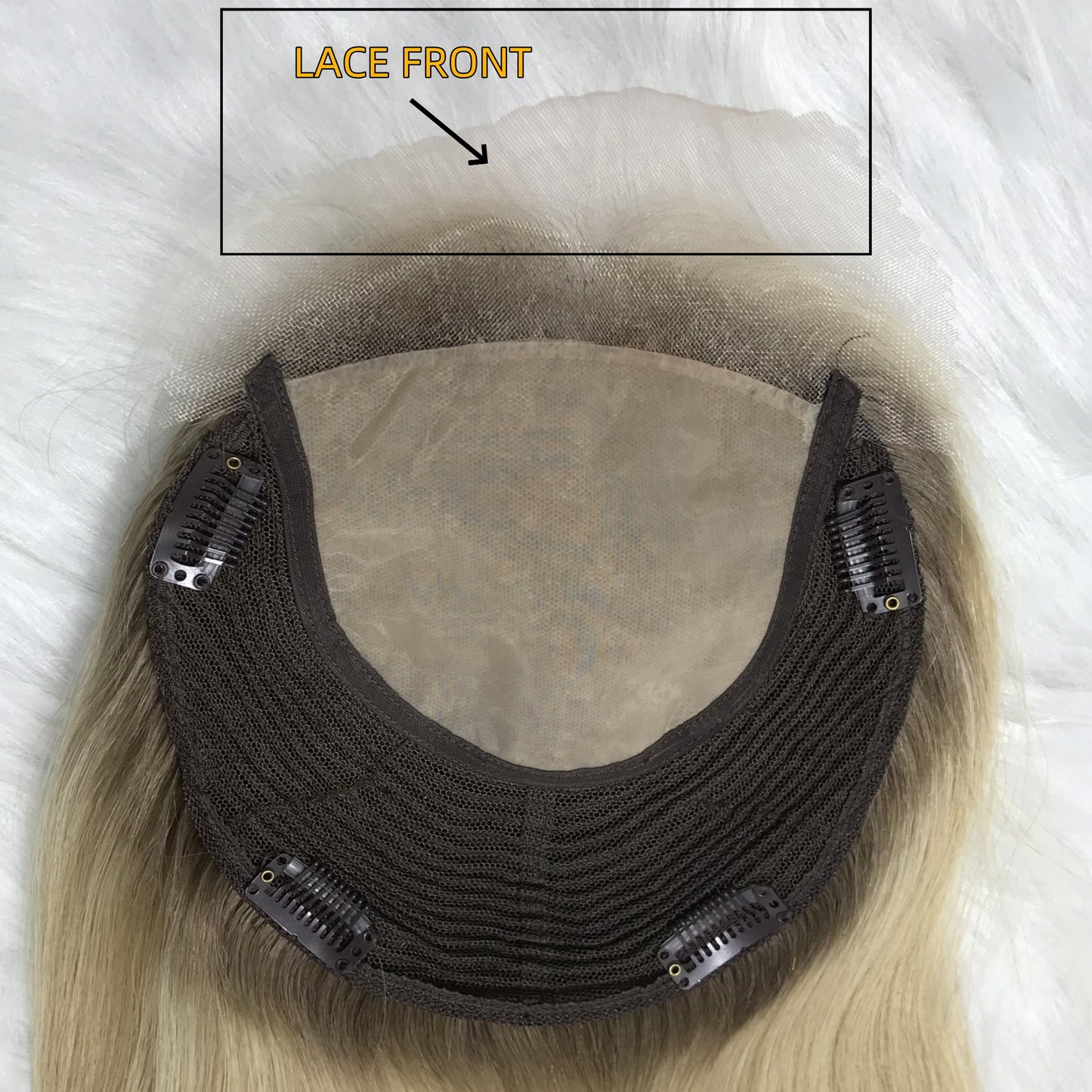 LACE FRONT WITH WEFT BACK FOR WOMEN SILK BASE HAIR TOPPER