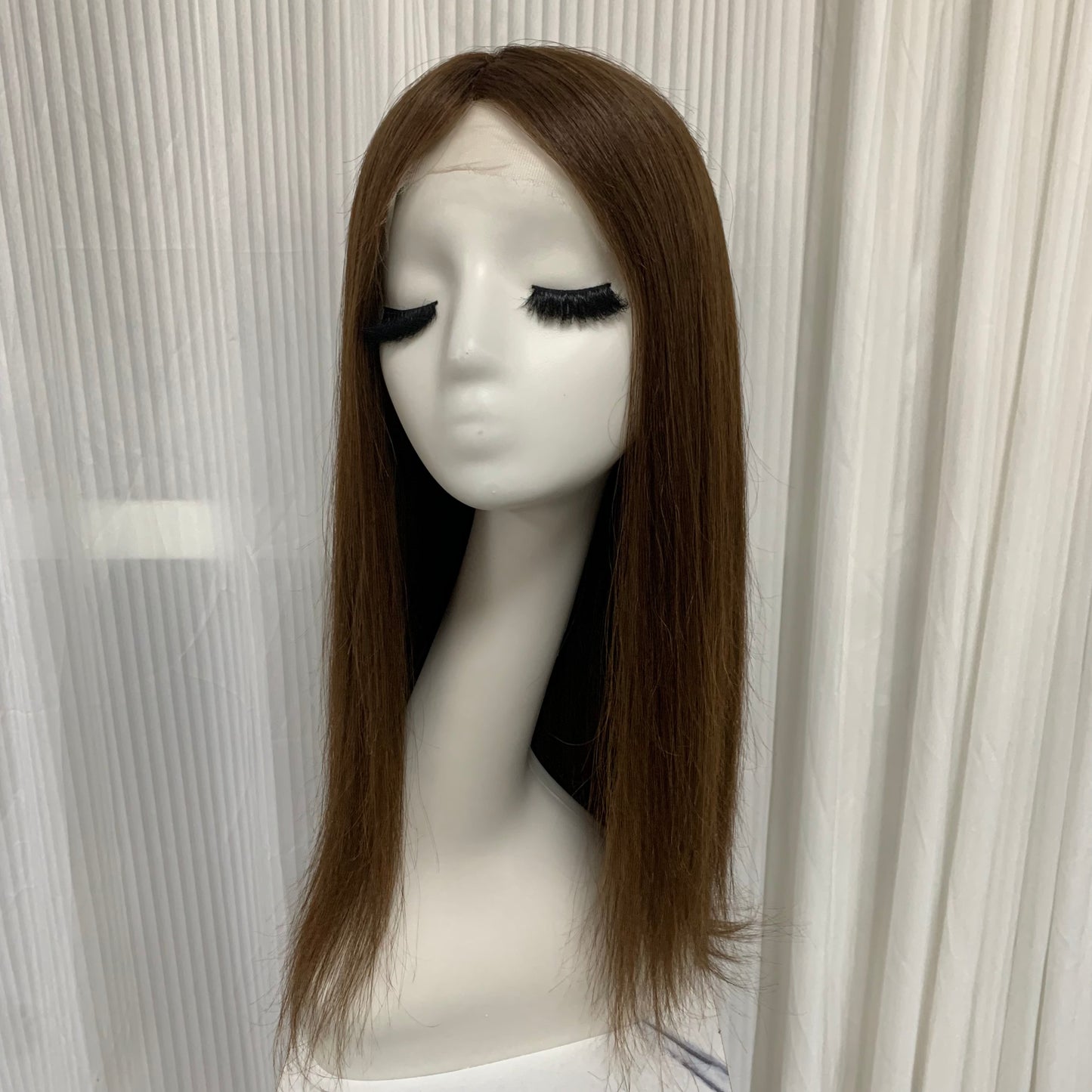 Mono Top Full Handmade Soft Lace Front Straight Human Hair Wigs For Women
