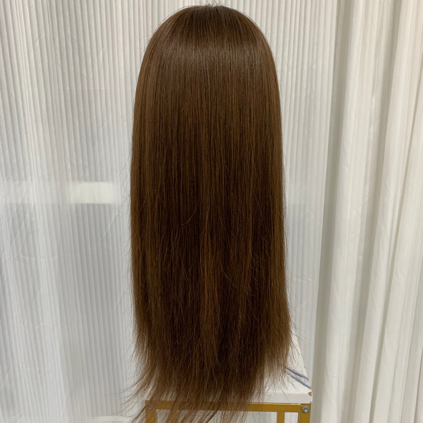 Mono Top Full Handmade Soft Lace Front Straight Human Hair Wigs For Women