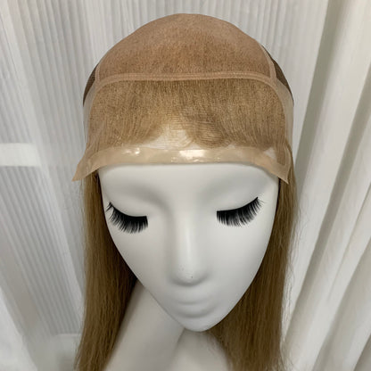 Mono Top Full Handmade Soft Lace Front Straight Human Hair Wigs For Women