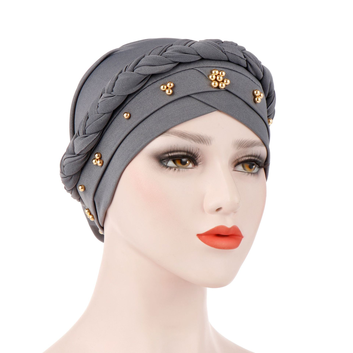 Wholesale Women Muslim Forehead Cross With Lace Elastic Stretch Turban Bonnet Hijab Inner Headscarf Bandana Undercap