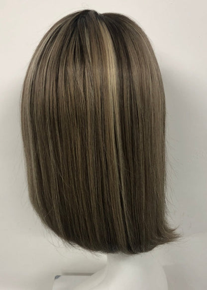 BAOLING 5x5" Mono Top Wig Weft Back With PU Edge In The Front And Raw Cutucle Hair For Women
