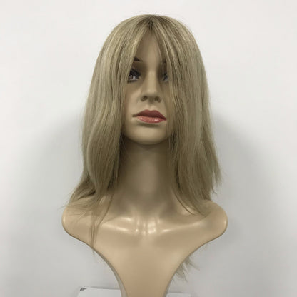 REAL HAIR FOR CANCER PATIENTS 5''*5''SILK TOP MEDICAL WIG