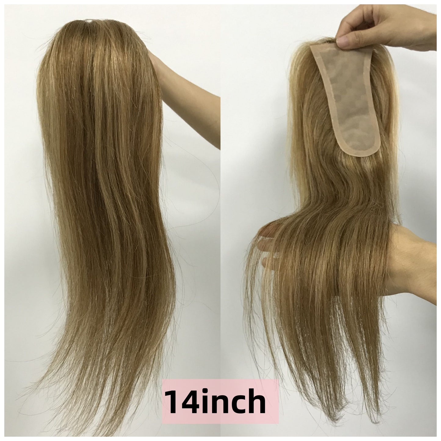 2.1"X5.5"  HUMAN HAIR FOR WOMEN SILK TOP BASE TOPPER