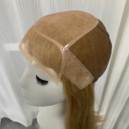 Mono Top Full Handmade Soft Lace Front Straight Human Hair Wigs For Women